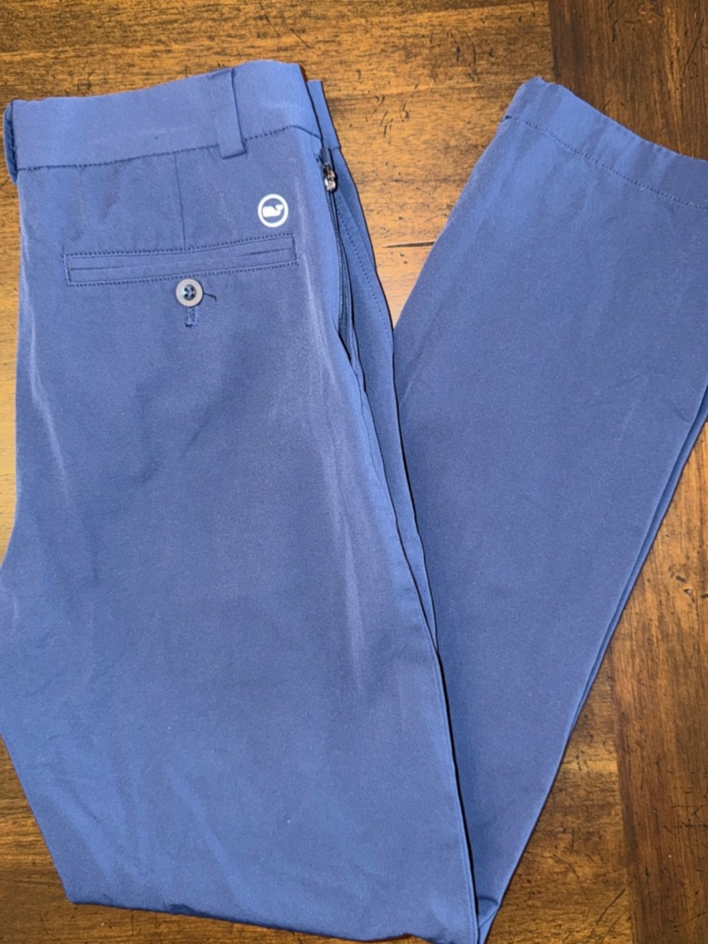 Vineyard Vines Boy's On The Go Performance Pants Size 14 Blue Stretch Adjustable